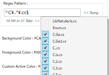 Global Settings Window